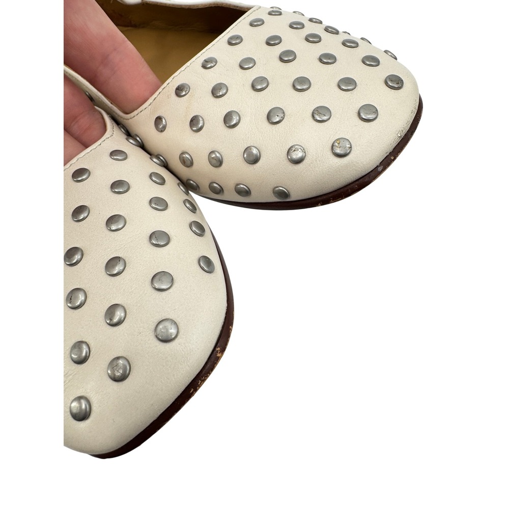 Madewell Greta Ballet Flat Off White Studded Jane Shoes Women Size 6.5 - Picture 11 of 12
